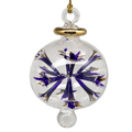 Blown Glass Pierced Starburst Ornament - Purple