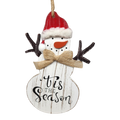 Charming Wooden Snowman Ornament