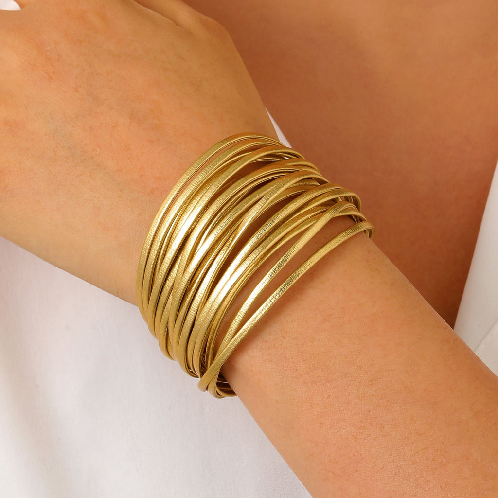 Multi-Layer Leather & Leopard Boho Bracelet