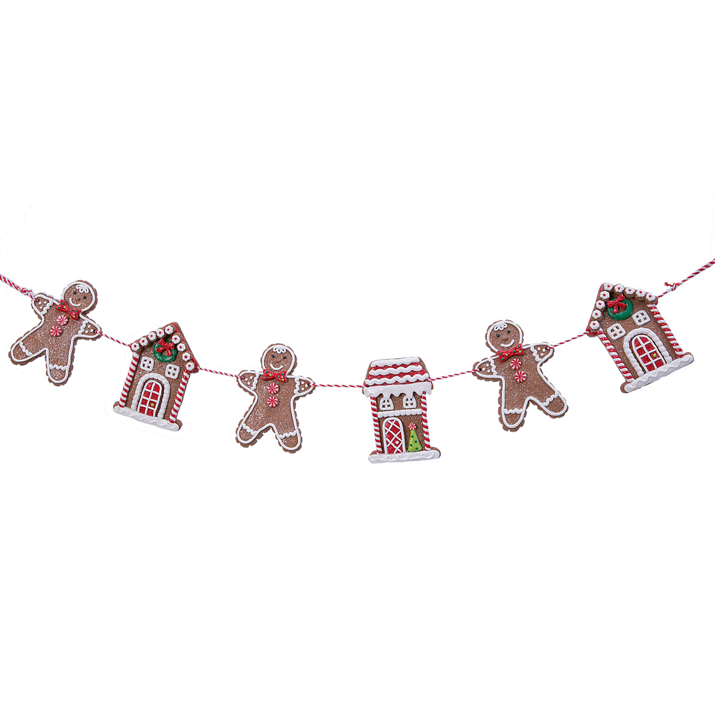 Holiday Gingerbread Figurine Garland