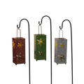 Solar Lighted Holiday Lanterns with Shepherd Hook -