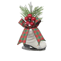 Floral Ice Skate Ornament -