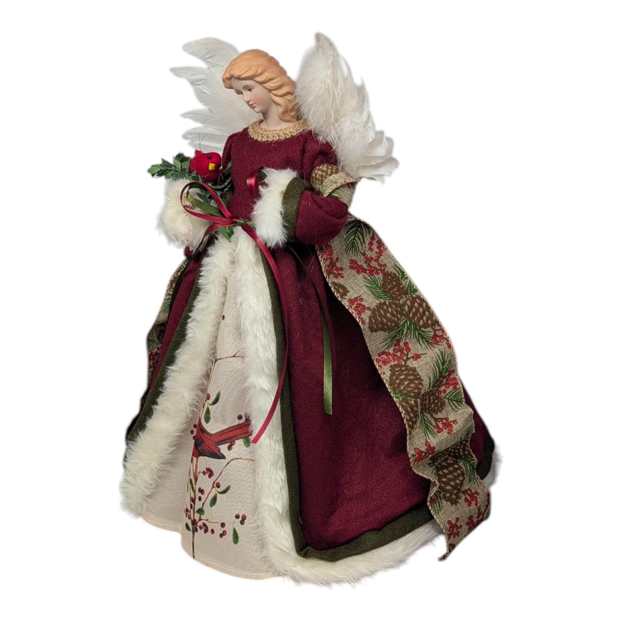 Cardinal Angel Tree Topper