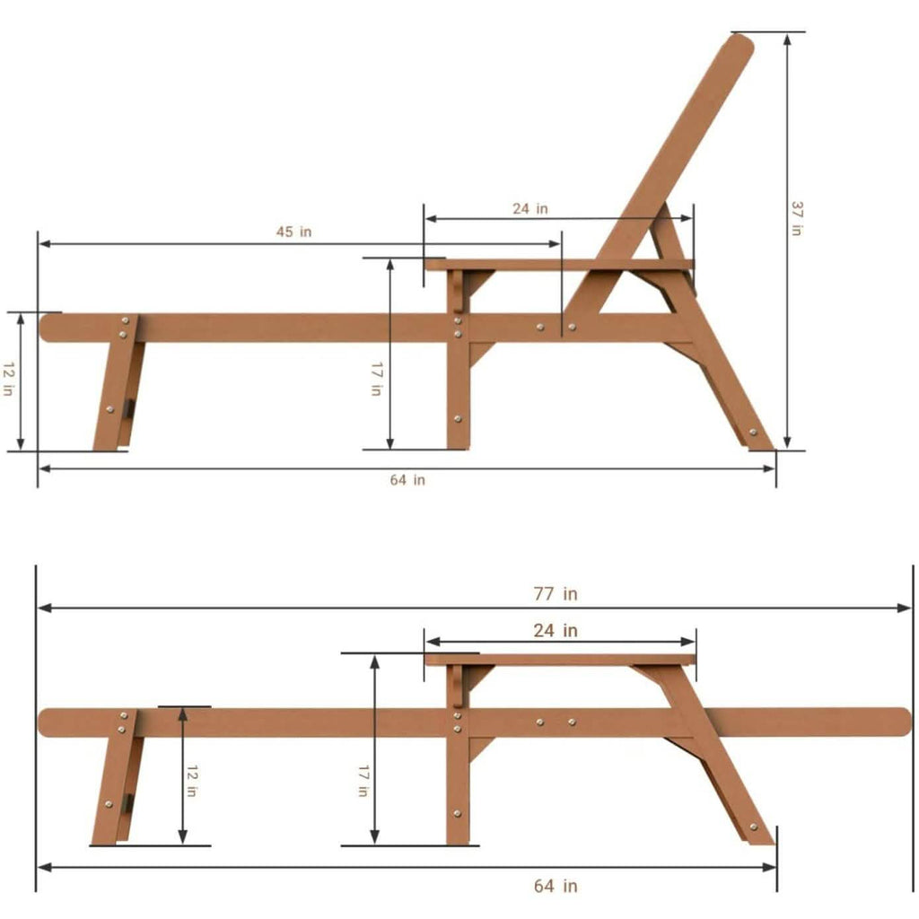 QOMOTOP Chaise Lounge Outdoor