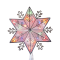 Lighted Snowflake 10" Tree Topper - Multicolor
