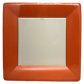 Grosgrain Deep Orange - Square Dinner Plate