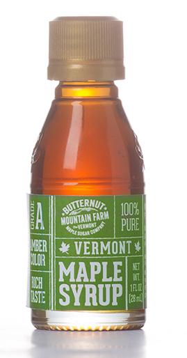Vermont Maple Syrup - 1 Ounce Glass Bottle 'Nip' -  Amber