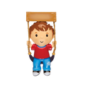 Boy On Swing - Ornament
