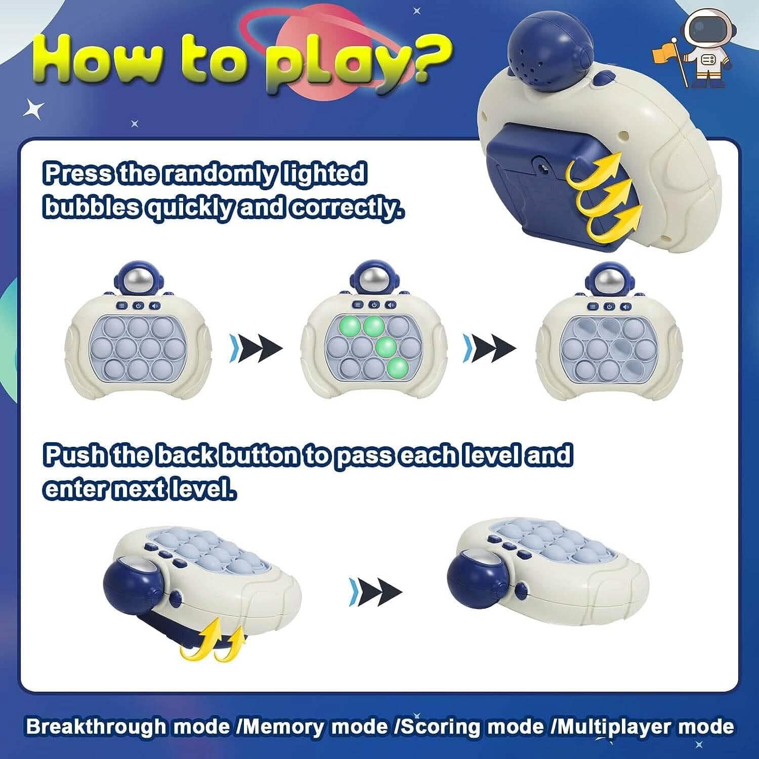 Quick Push Pop Game-it Fidget Toys Pro for Kids and Adults