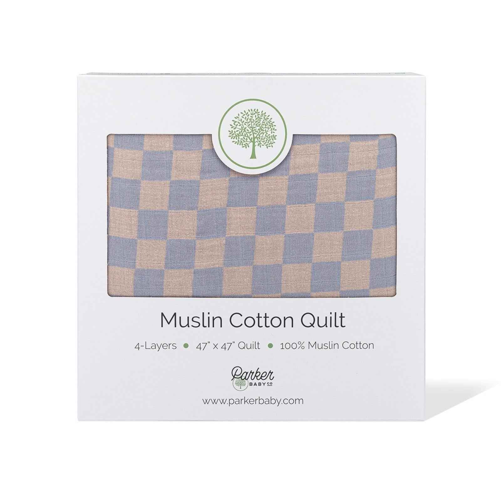 Stormy Blue Checker Quilt