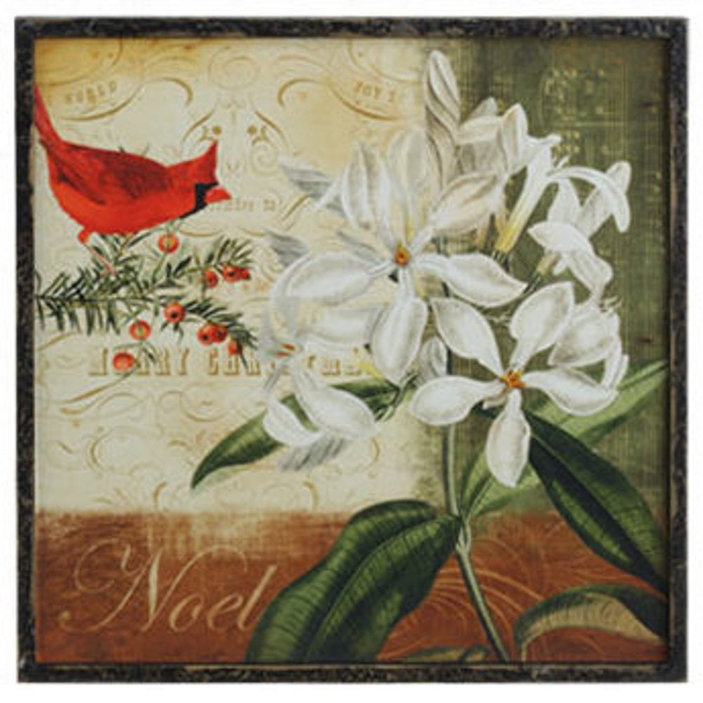 Cardinal And Amaryllis Wall Art