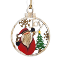 Wooden Ornament - Joyful Santa