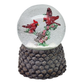 Cardinal Pair Wind-Up Musical Snowglobe