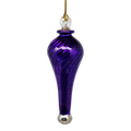 Shiny and Cute Egyptian Glass - Stretched Teardrop - Purple