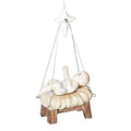 Roman 2.5" x 2" Ceramic Baby Jesus Star of Bethlehem Ornament