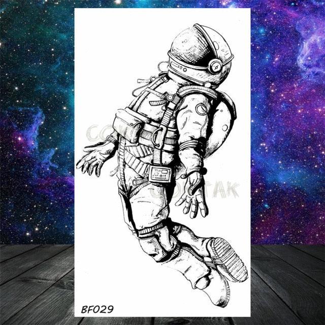 Realistic Small Planets Temporary Tattoos Arm Waterpoof Black Sticker Space Planets For Girls And Boys