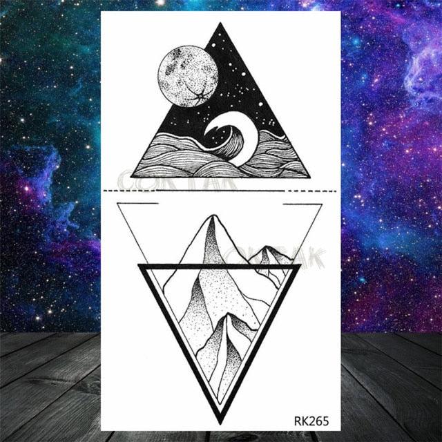Realistic Small Planets Temporary Tattoos Arm Waterpoof Black Sticker Space Planets For Girls And Boys