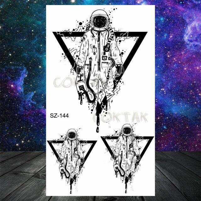 Realistic Small Planets Temporary Tattoos Arm Waterpoof Black Sticker Space Planets For Girls And Boys