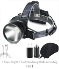 Rechargeable Adjustable Headlamp, Zoom/Waterproof LED White Yellow Color High Lumen Headlamp Flashlight Torch Power Bank For Adult Outdoor Camping Fishing Adventures