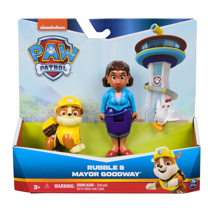 Rubble and Mayor Goodway