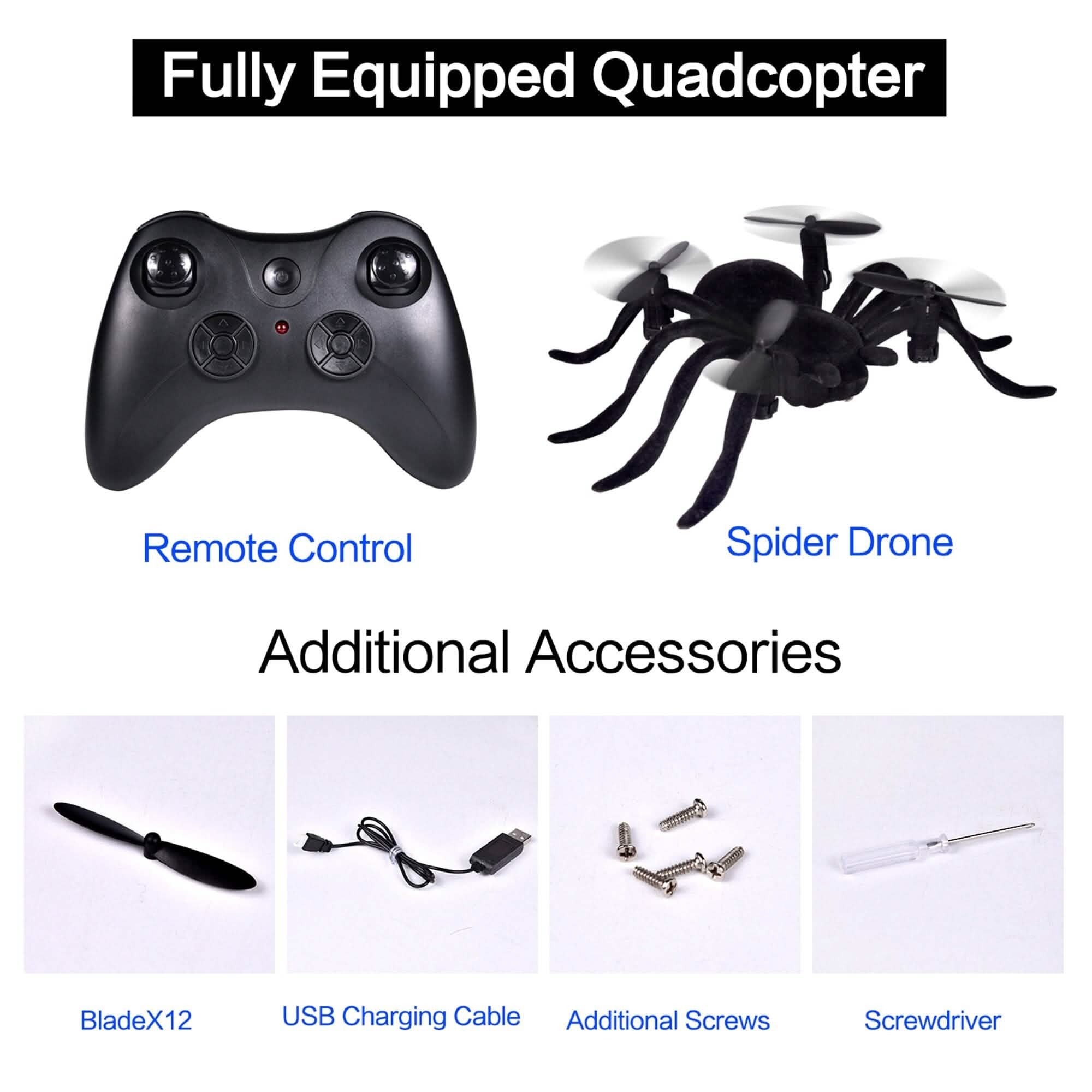 Remote Control Spider Quadcopter Toy Drone