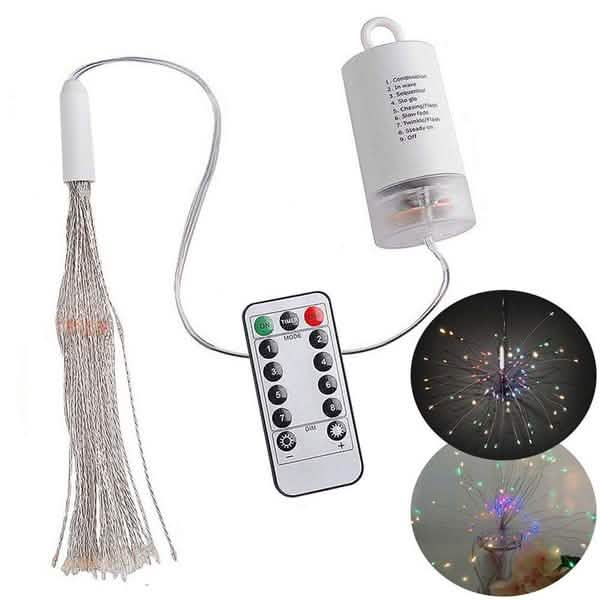Remote Control Waterproof Christmas Fireworks LED String Lights