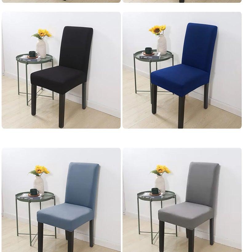 Removable Kitchen Chair Covers Chair Protector Covers For Dining Room Restaurant Hotel Solid Color Chair Covers Spandex Elastic Modern Chair Covers for Kitchen Covers for Armchairs For Home Decoration Wedding Chair Washable Furniture Chair for Kids