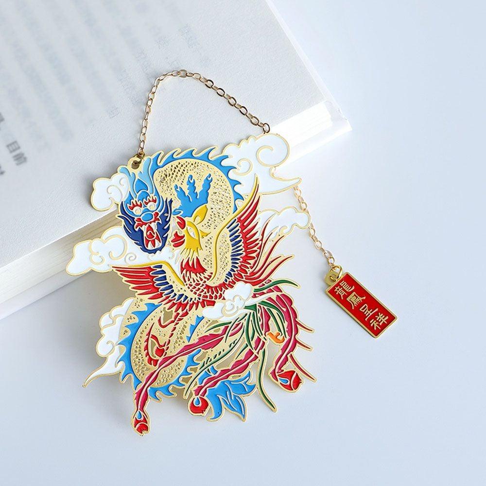 Retro Carving Brass Bookmark Tassel Pendant Book Clip Metal Pagination Mark Student Gift Stationery School Supply Metal Creative Bookmark Chinese Style Unique Vintage Series Gift For Reader Student