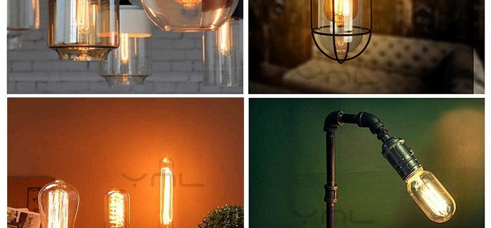 Retro Edison Light Bulb Vintage Edison Lamp Vintage Incandescent  Edison Light Bulbs Edison Filament Light Bulb Dimmable Warm White Different Shape Light