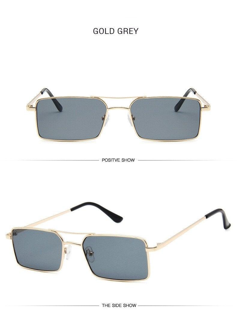Retro Summer Rectangle Sunglasses For Women Glasses Style New Vintage Design Sun Glasses Metal Lightweight Frame Glasses For Women