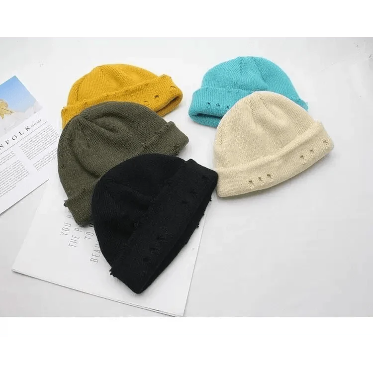 Retro Warm One Size Winter Beanies For Men Colorful Cute Casual Unisex Caps Outdoor Beanies For Women