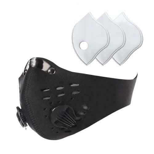 Reusable Face Mask with 3 Carbon Filters