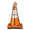 Traffic Cone Glass  Ornament