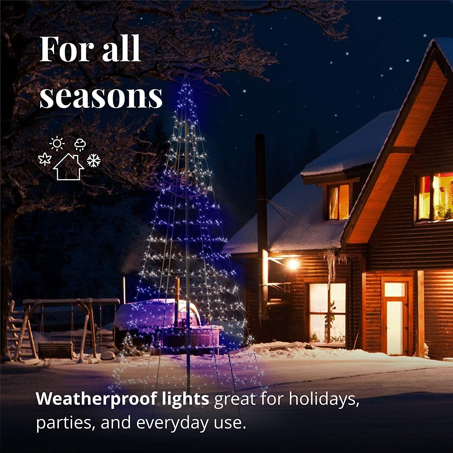 Twinkly 750-Light RGB LED Light Pole Tree (Generation II)