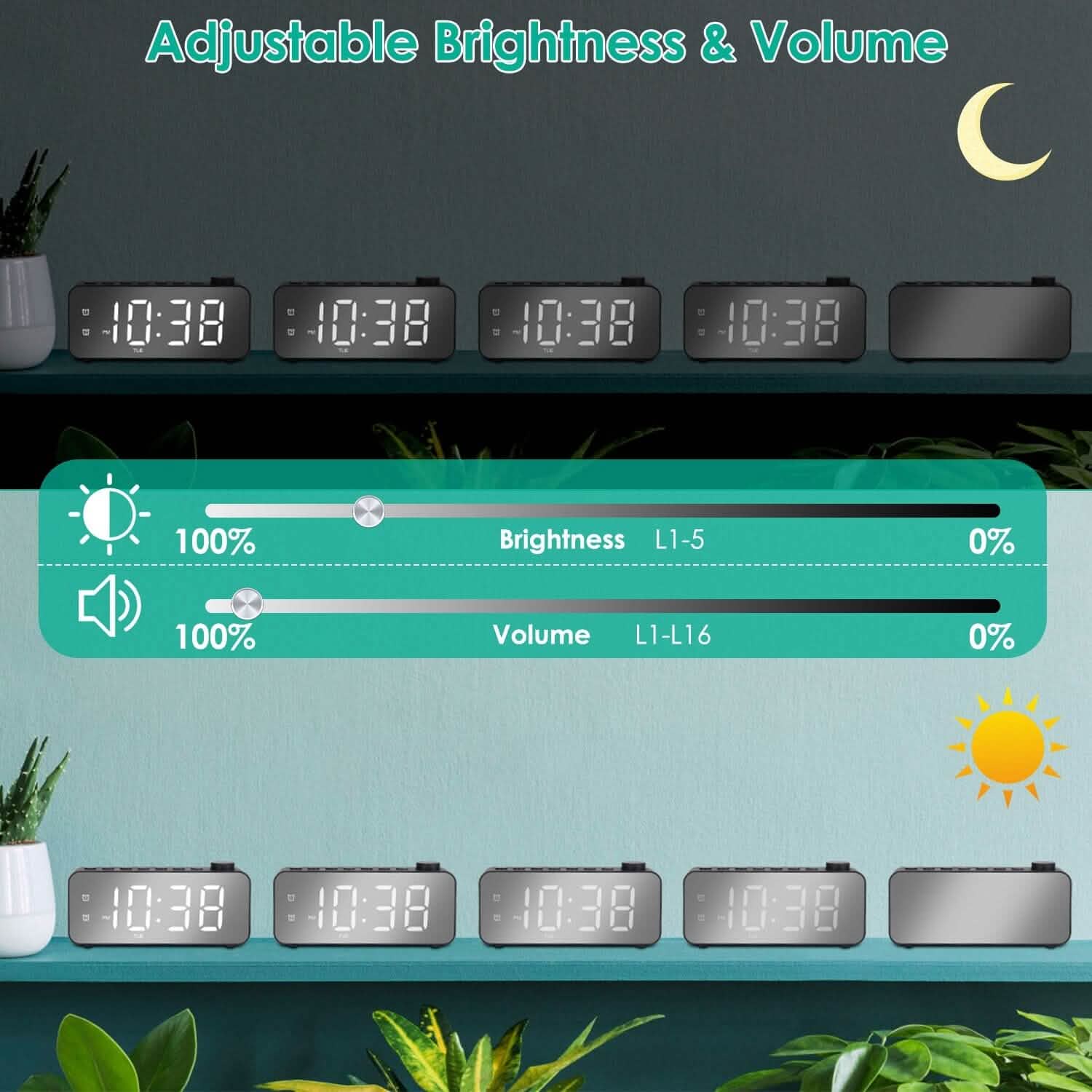 RGB Color LED Digital Alarm Clock