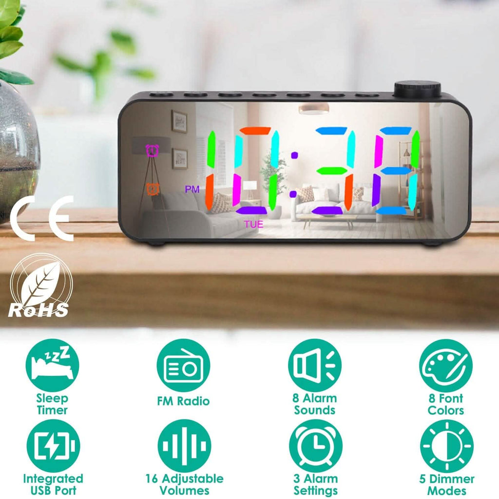 RGB Color LED Digital Alarm Clock