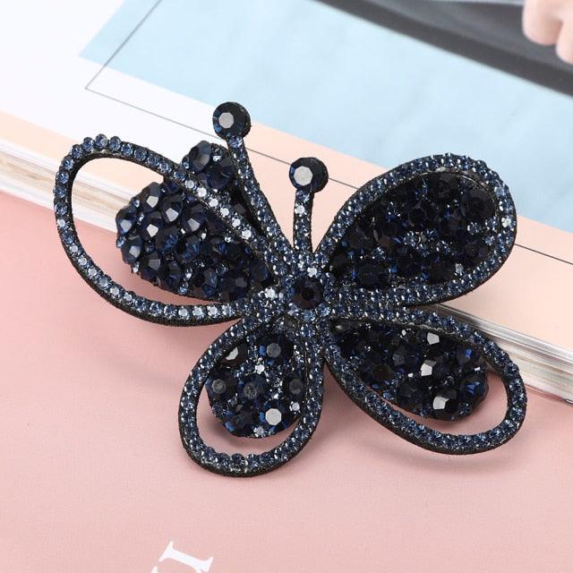 Rhinestone Flower Barrettes Hair Clips for Women Vintage Crystal Hairpins Girls Hair Accessories Jewelry Hairgrip Claws Fashion Hairgrips Accessories For Party