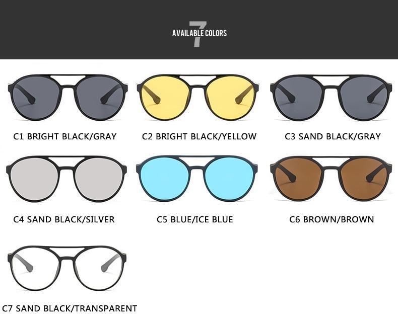 Round Vintage Sunglasses Retro Eyewear For Men Women Classic Sunglasses For Women & Men Retro Style Goggles In Round Shape Flip Up Driving Glasses Vintage Style & Fashionable  Eyewear