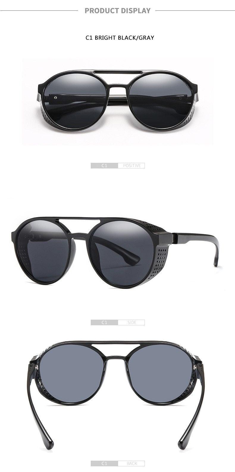 Round Vintage Sunglasses Retro Eyewear For Men Women Classic Sunglasses For Women & Men Retro Style Goggles In Round Shape Flip Up Driving Glasses Vintage Style & Fashionable  Eyewear