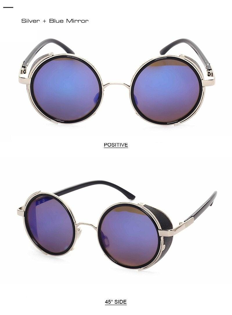 Round Vintage Sunglasses Retro Eyewear Style Sunglasses For Women New Retro Shape Coating Sunglasses For Men New Round Shape  Sunglasses & Classic Design Sunglasses