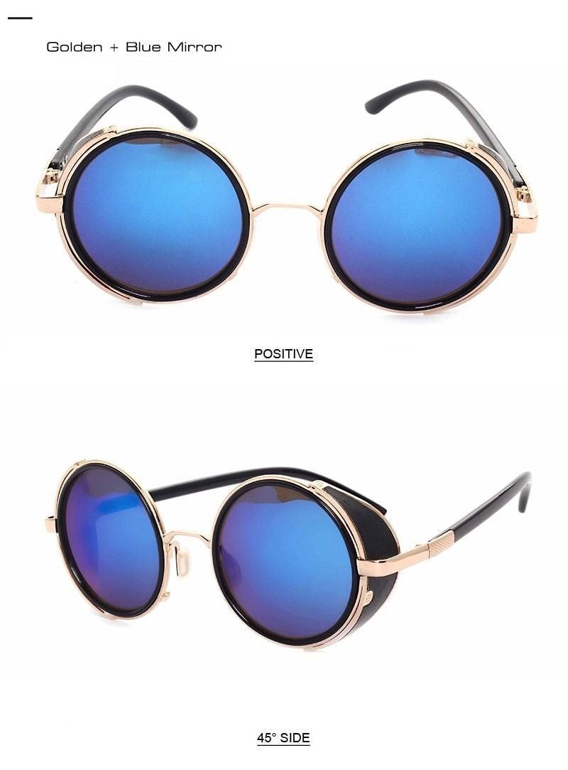 Round Vintage Sunglasses Retro Eyewear Style Sunglasses For Women New Retro Shape Coating Sunglasses For Men New Round Shape  Sunglasses & Classic Design Sunglasses