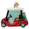 Golf Cart Glass Ornament