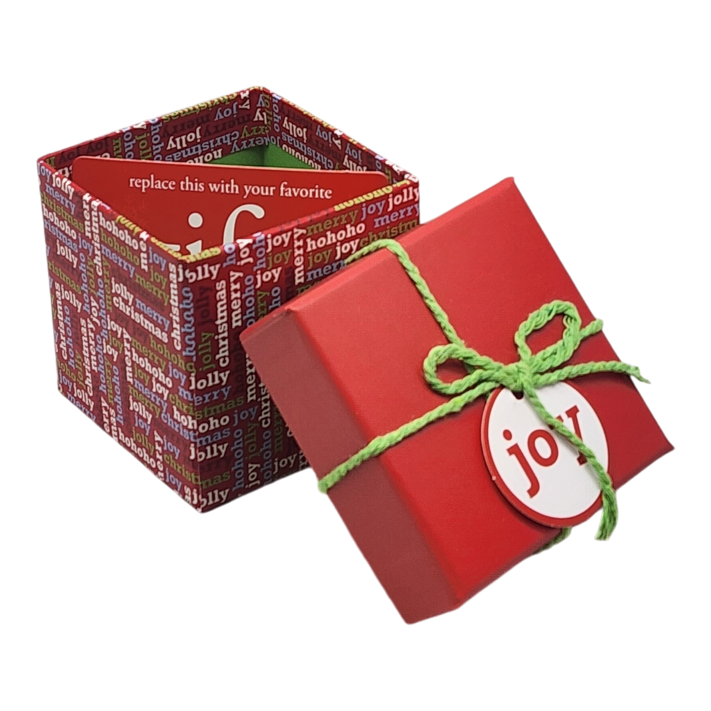Gift Box Cube for Gift Cards - 3" x 3" -  Joy Present Stack