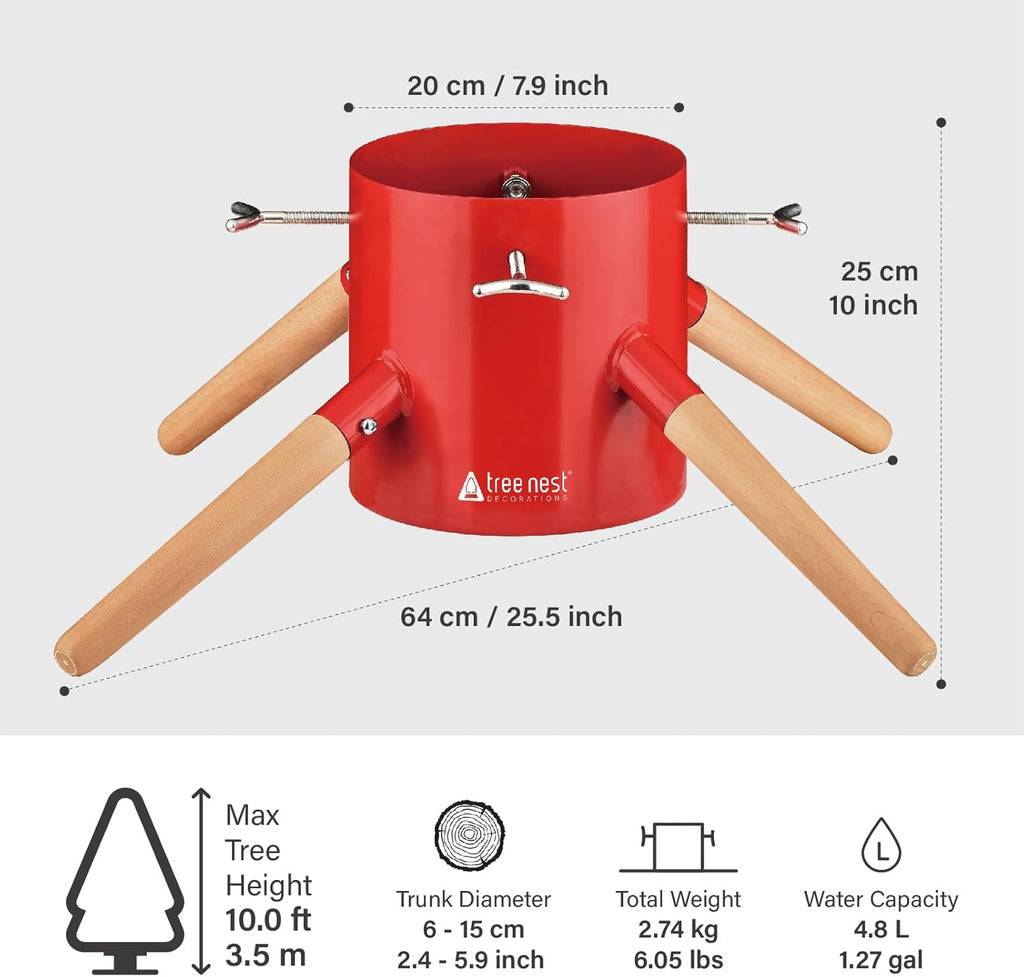 Family Christmas Tree Stand - Medium - Red