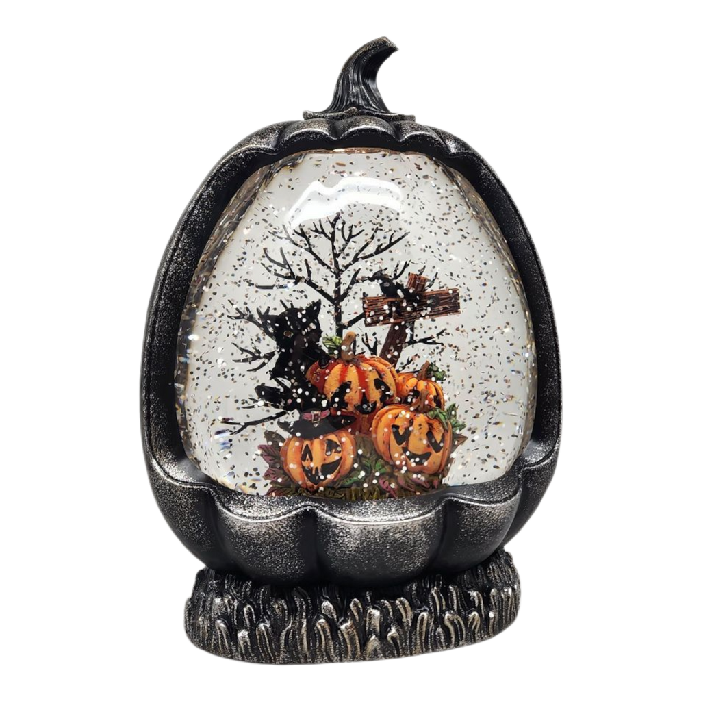Pumkpin Patch Lighted Waterglobe Pumpkin