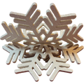 Sparkling Wood Snowflakes Large