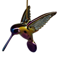 Egyptian Glass Hummingbird Ornament - Chromatic Collection