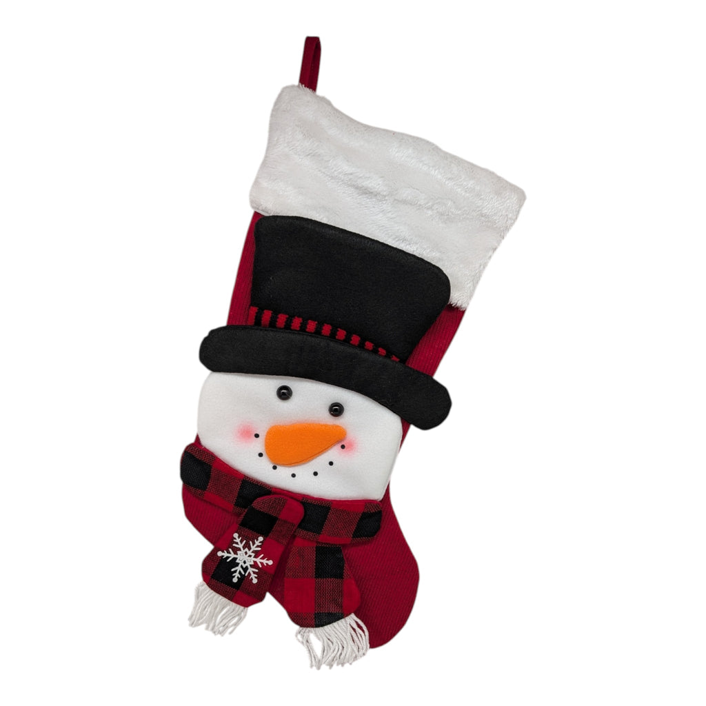 Snowman Plush Stocking