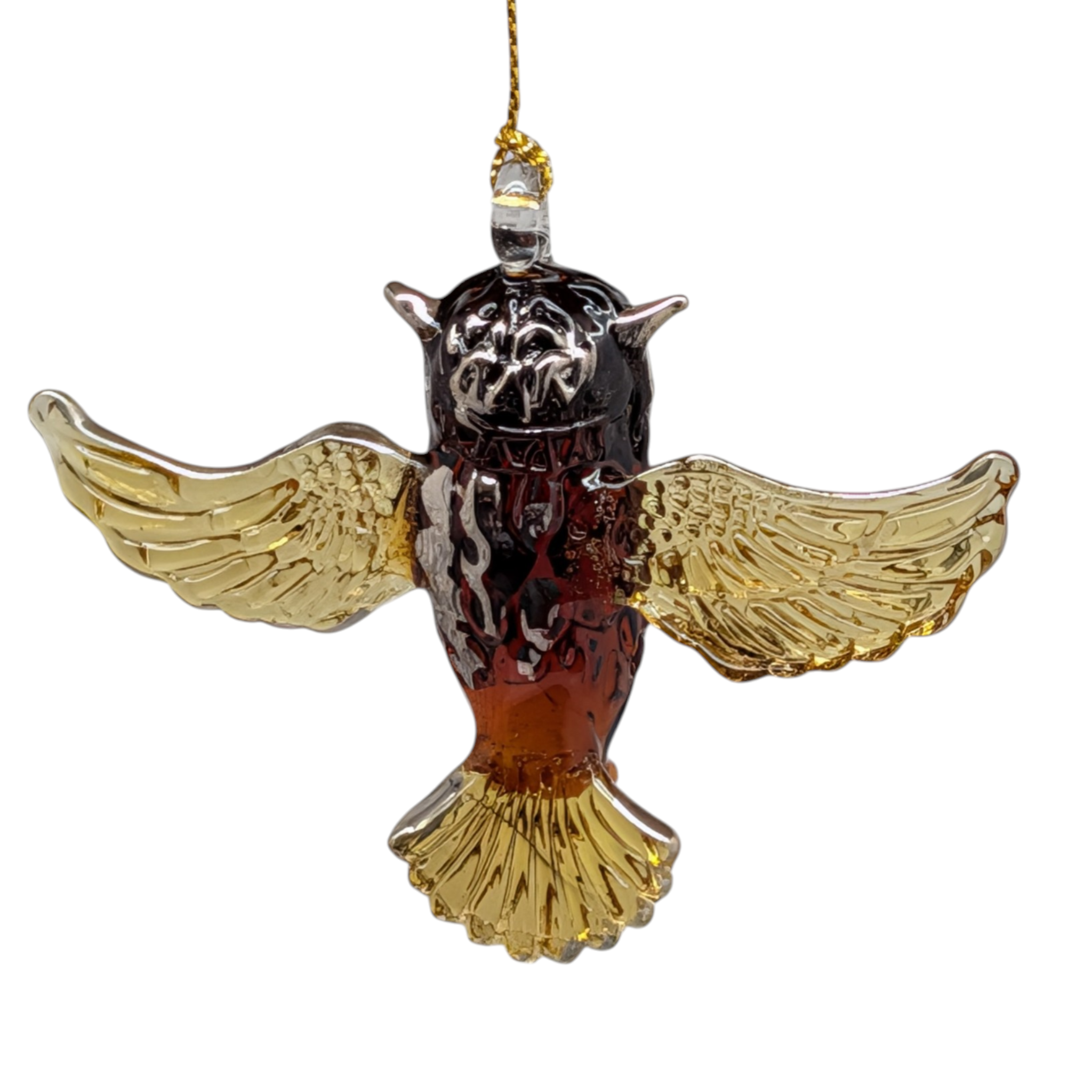 Egyptian Blown Glass Ornament - Owl