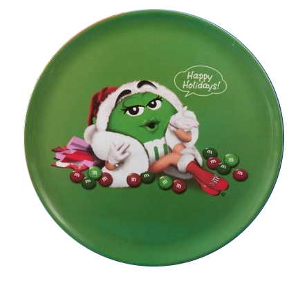 M&M Melamine Holiday Serving Tray - Red